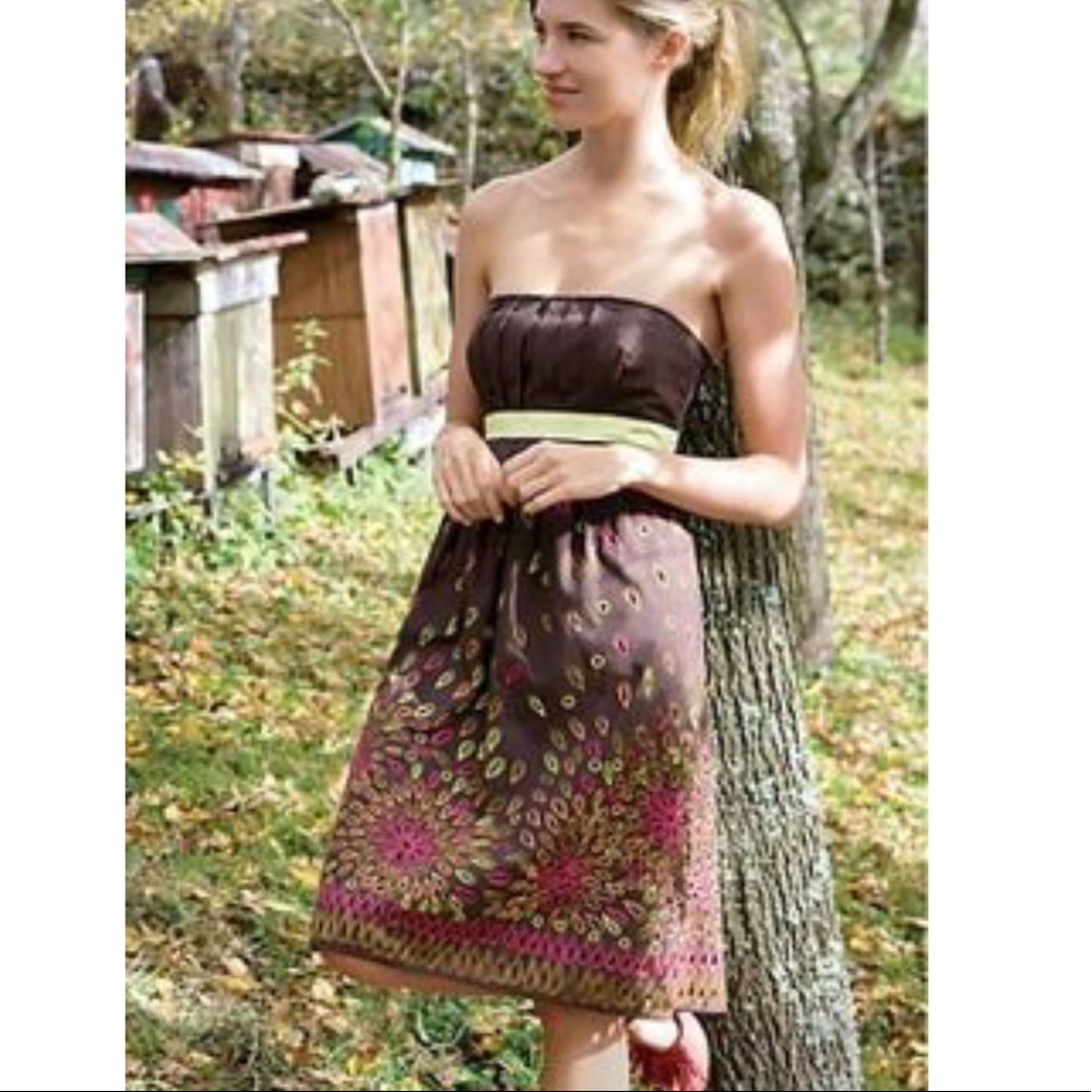 Tabitha Anthropologie strapless dress, EUC size 2